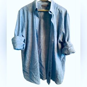 Large Daniel Cremieux mans shirt blue